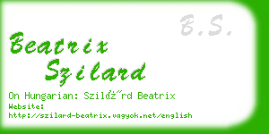 beatrix szilard business card